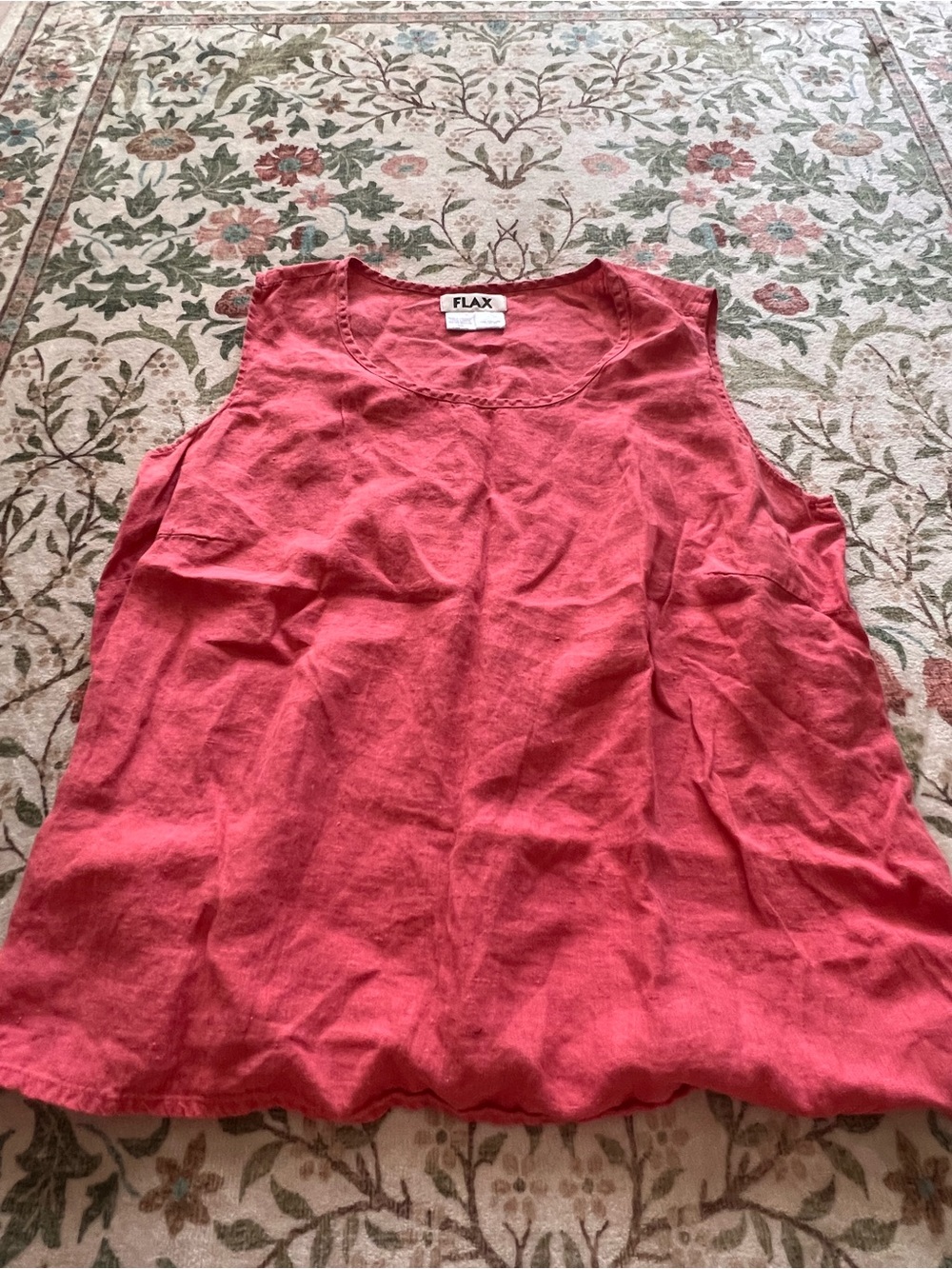 FLAX Linen Tank Top Pink Size 1G US 20 Plus Size